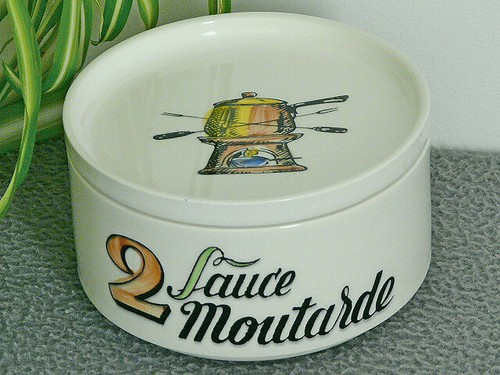 Pot sauce moutarde service - pot, À