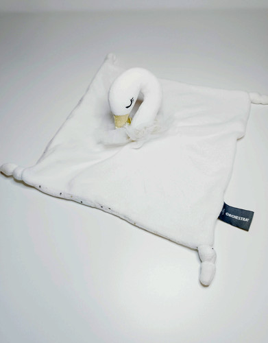 Doudou plat carré - doudou, blanc