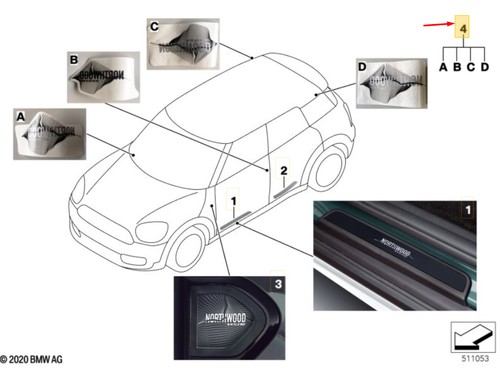 Autocollant mini countryman - mini,