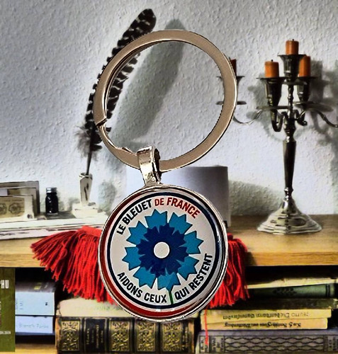 Bleuet france porte clés - bleuet, porte-clés