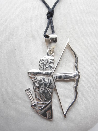 Archer pendentif en argent - archer,
