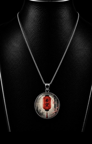 Collier lanterne japonaise - collier,
