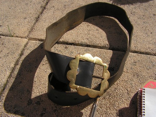 Ceinture cuir avec - en,