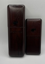 COHIBA  Wooden Cuban Cigar Carrying Case Set Of 2