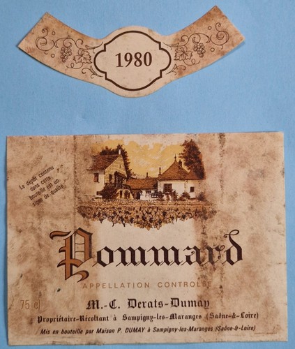étiquette pommard 1980 - 1,