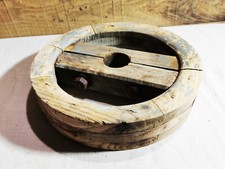 ANCIENNE ROUE EN BOIS POULIE