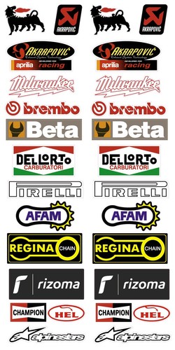 Sticker decal set - , technical