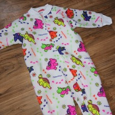 Vintage Fisher Price Kidswear Puffalump Dinosaur Footie Footed Pajamas - Size 3