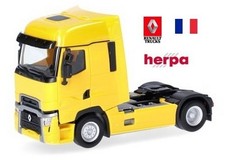 Renault T facelift Tracteur solo caréné jaune  - Herpa - Scale 1/87
