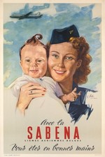 AFFICHE POSTER  Sabena