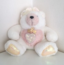  Peluche Ours blanc avec coeur Mattel  30cm Vintage 1993