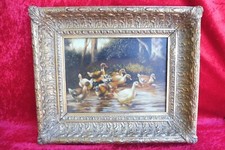 Tableau Ancien Canards au
