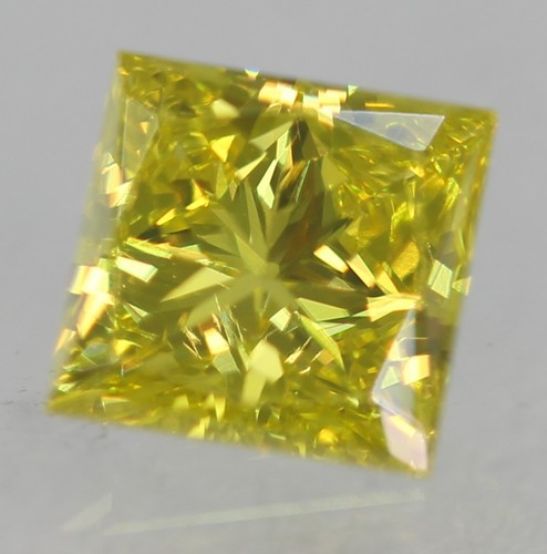 Diamant naturel princess - diamant, jaune