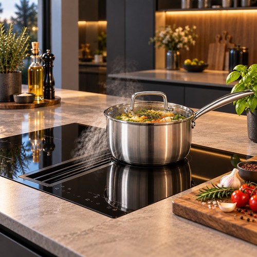 Casserole tige acier - à, en