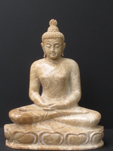Bouddha bois pétrifié - bouddha,
