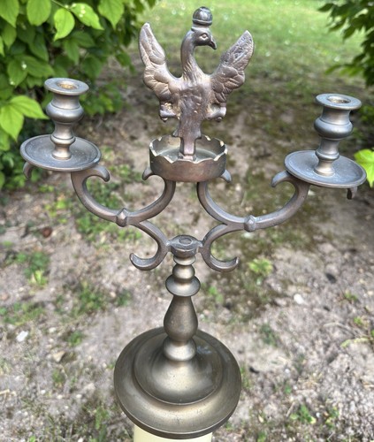 Bougeoir ancien bronze - bougeoir,