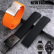 20-21mm For Tissot T-Touch Z252/352 / Z253/353 Rubber Silicone Watch Band Strap