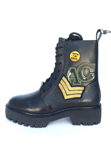 Zara cuir noir bottines - noir,