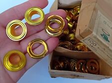 Lot of 15 antique tarpaulin eyelets, brass, d=13 mm without box