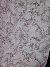 Coupon Tissu Soie Sauvage Brodée Pour Rideaux  0,95m en laize 135 cm