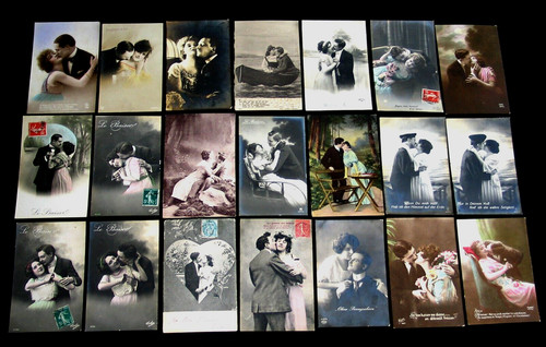 Cpa amour baiser couple - cpa,
