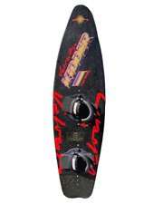 Vintage Kidder Velocity Tour Series 63" 3-Fin Wakeboard w/ Foot Straps