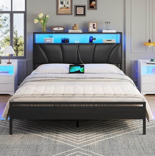 Cadre lit 140x190 noir - cadre,