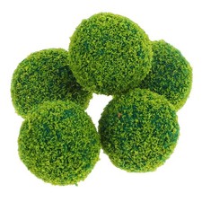  Lot de 5 boules d'herbe miniatures pour paysage, fausses sphères topiaires,