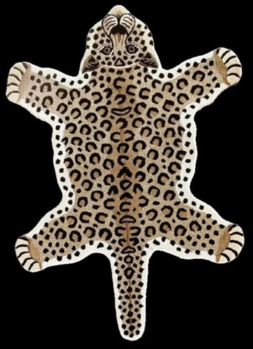 Tapis léopard 3x5 - , pieds