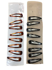 16 CLIC CLAC BROWN AND BLACK HAIR CLIPS CM 4.8 CLASP HAIRSTYLE