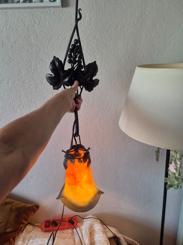 Suspension vintage verre - suspension,