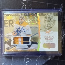 2023-24 ud ice yaroslav askarov rookie auto patch /49 Jersey Numbered!!