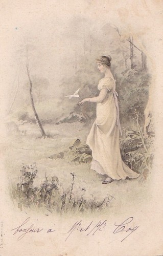 Old postcard art - , young