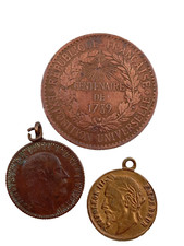 12.15/06/2025 (REF25447) Lot of 3 Antique Empire Medals FRENCH MEDAL