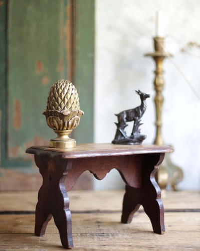 Antique french wooden bench - wooden,