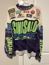 1994 Sinisalo Jersey SCX Supercross Kawasaki Jersey Size XL Vintage Moto Retro
