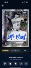 topps bunt digital legendary 2025 Chrome Chaise McDermott Black & White Mini.