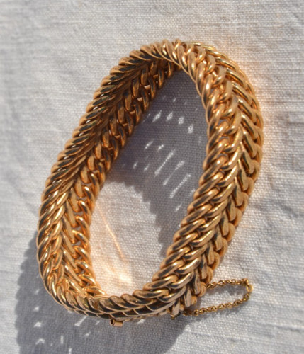 Bracelet zrc plaqué maille - plaqué,