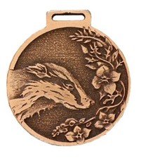 Blaireau Déco Médaille Bronzefarben Distinction Pämierung Neuf