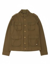 FILA Mens Military Jacket UK 38 Medium Khaki Cotton BL07