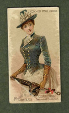 1888 N18 Allen & Ginter Parasol Drill COMMON TIME MARCH