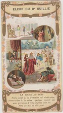 ANTIQUE CHROMO ADVERTISING/ELIXIR OF DR GUILLIE/THE WOOD-TONIC-BOX