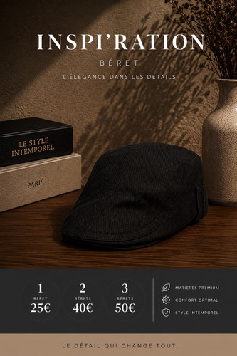 Inspiration béret homme noir - inspiration,
