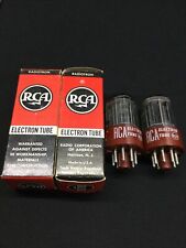 MATCHED NOS NIB PAIR RCA 5691 PREMIUM 6SL7GT Red Base VACUUM TUBES Tested B.8814