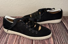 L'Amour Des Pieds Black Zaheera  Suede Lace Up Sneaker’s Size 9