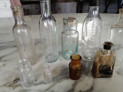 Bouteilles pharmacie verre - bouteilles,