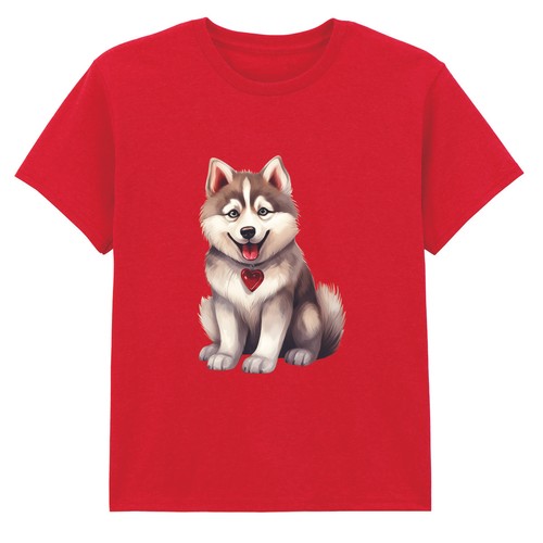 Shirt mignon husky chiot - mignon,