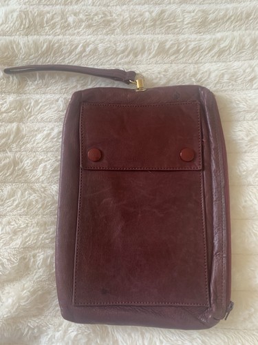 Pochette sacoche cuir bordeaux - sacoche,