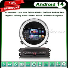 128GO 8-Core Android 14 CD Autoradio GPS Navi pour BMW Mini Cooper DAB+ CarPlay