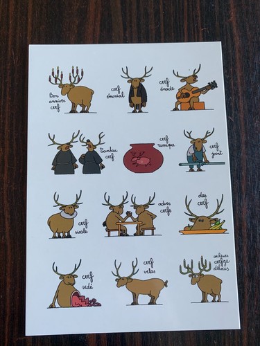 Carte postale bon - postale, baisers